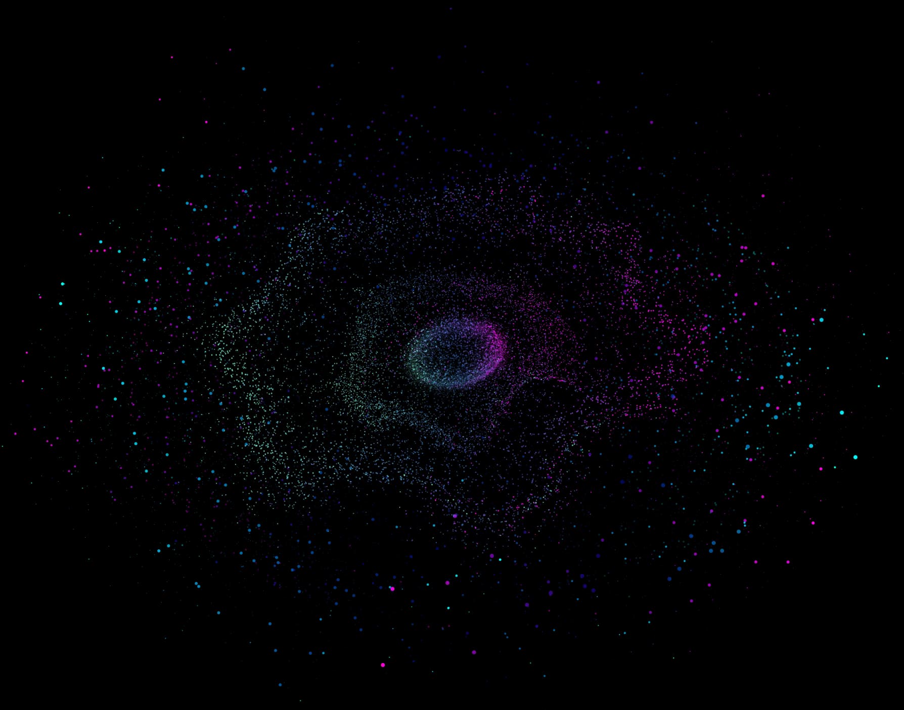 DePIN Galaxy Galaxy with gradient dust